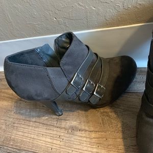 Gray booties